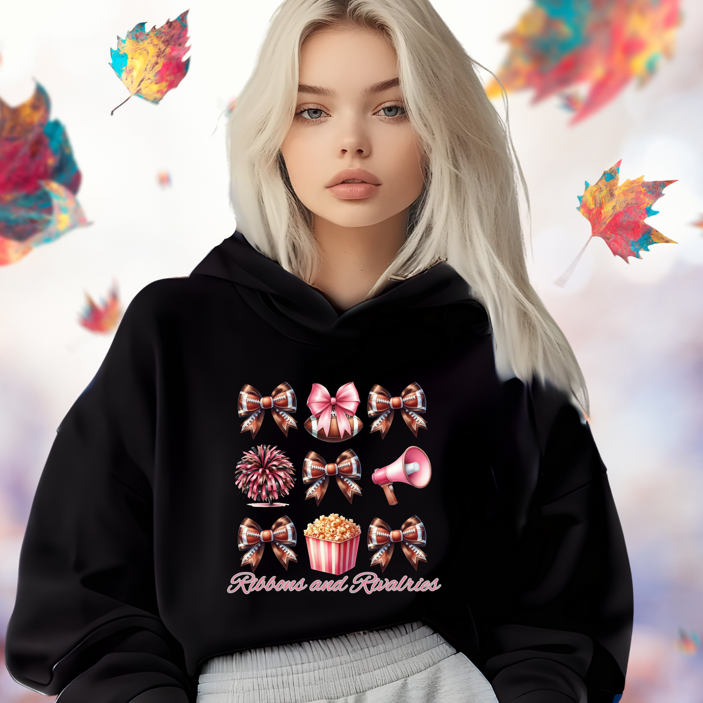 Ribbons & Rivalries Crop Hoodie