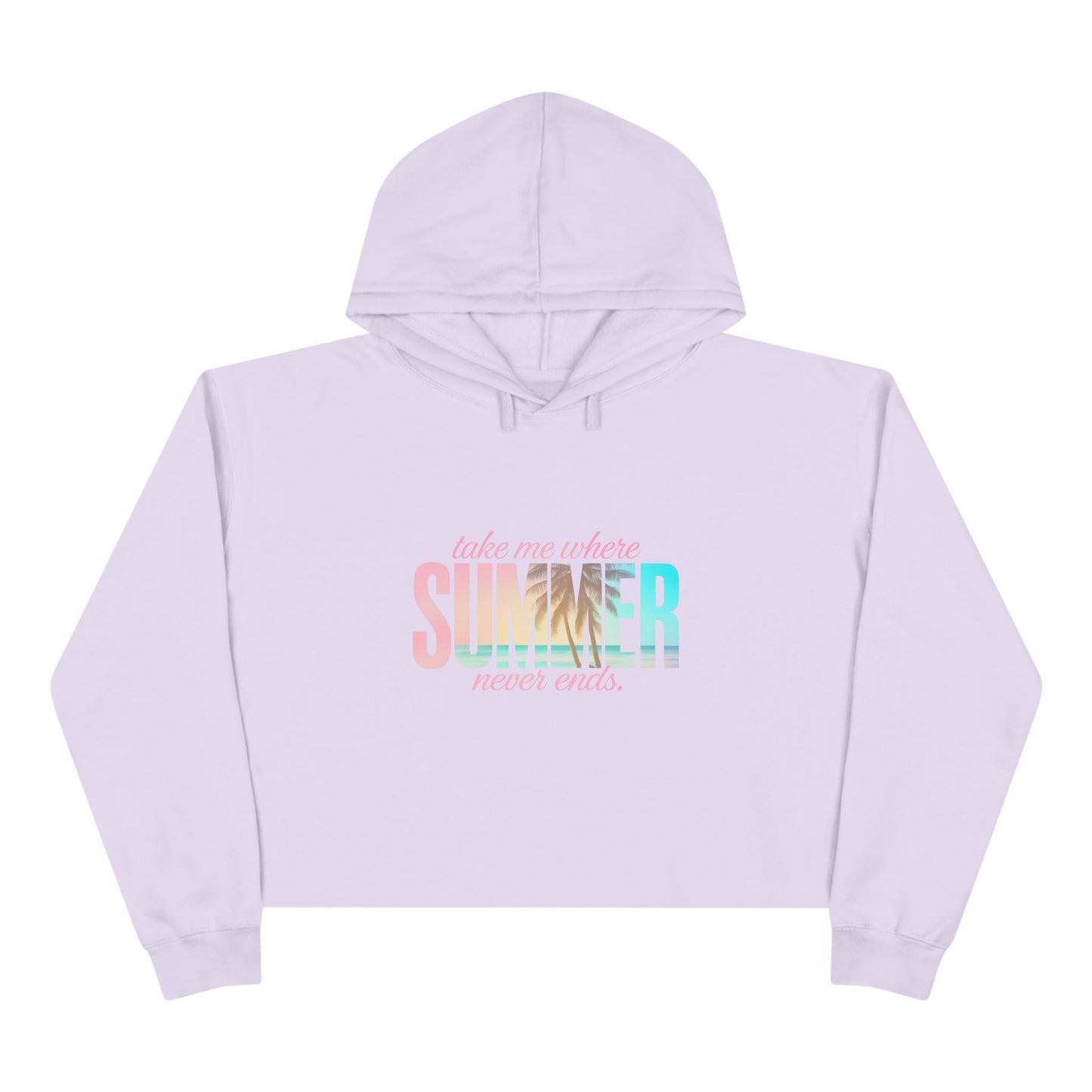 Where Summer Never Ends Crop Hoodie