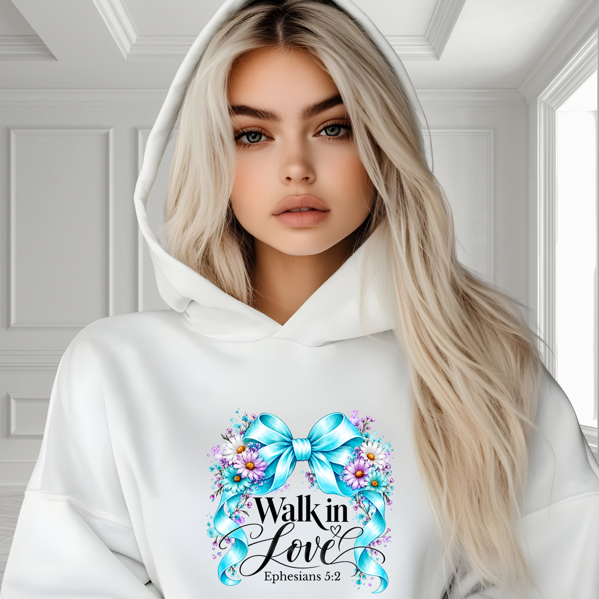 Walk In Love Ephesians 5:2 Crop Hoodie