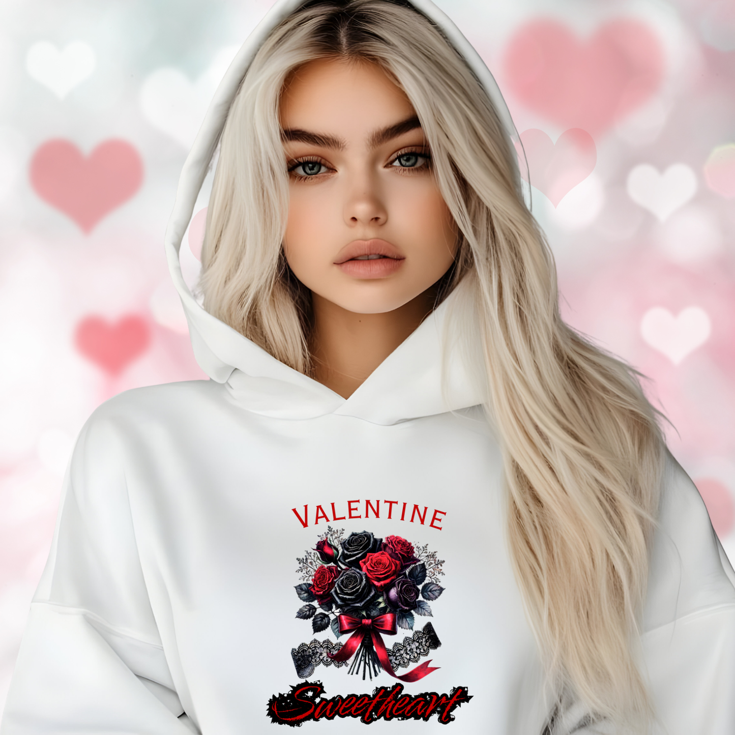 Valentine Sweetheart Crop Hoodie
