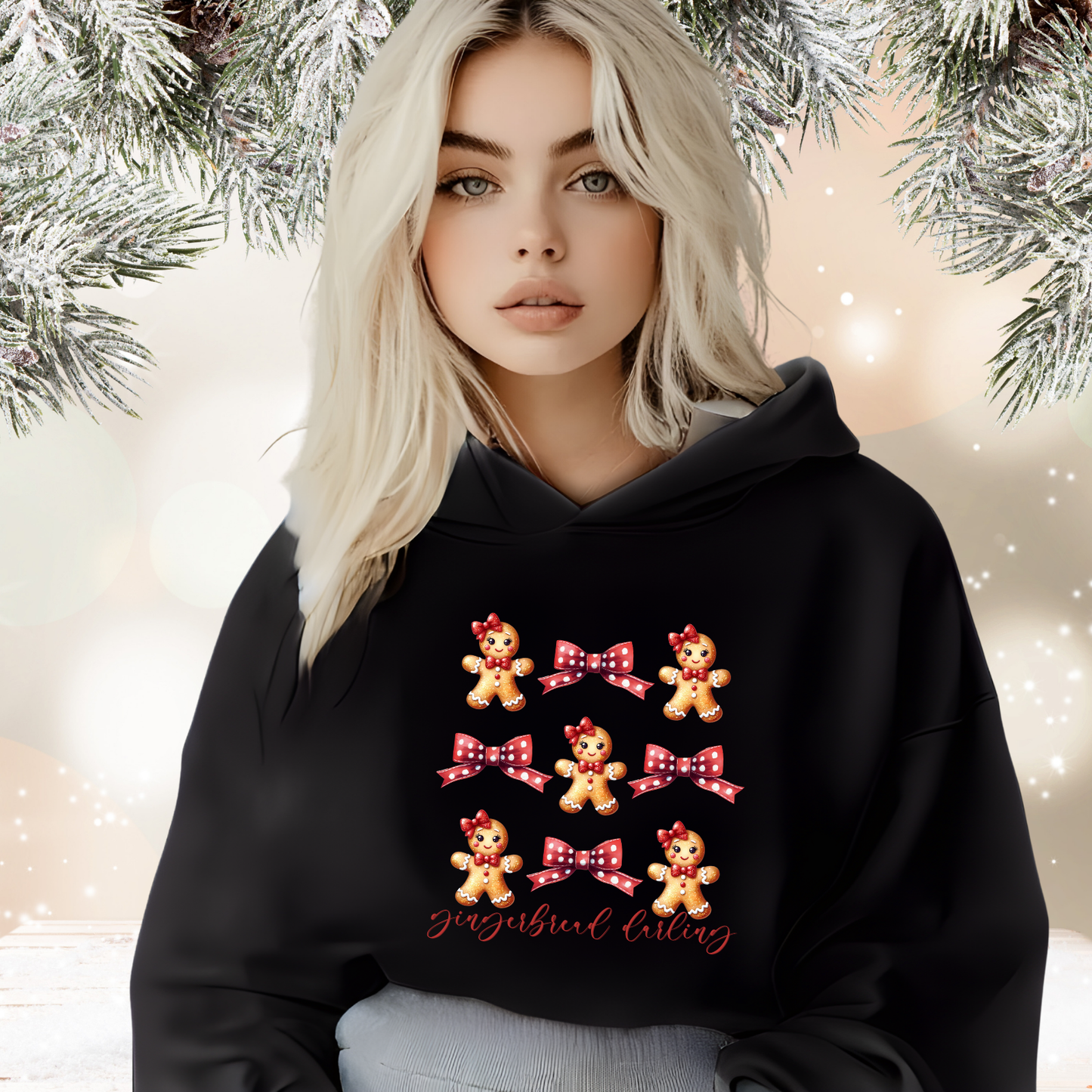 Gingerbread Darling Crop Hoodie