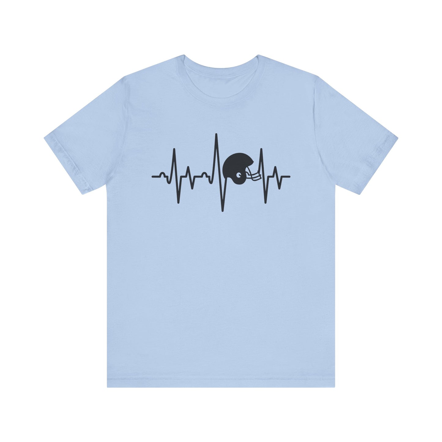Football Helmet Heartbeat T-Shirt