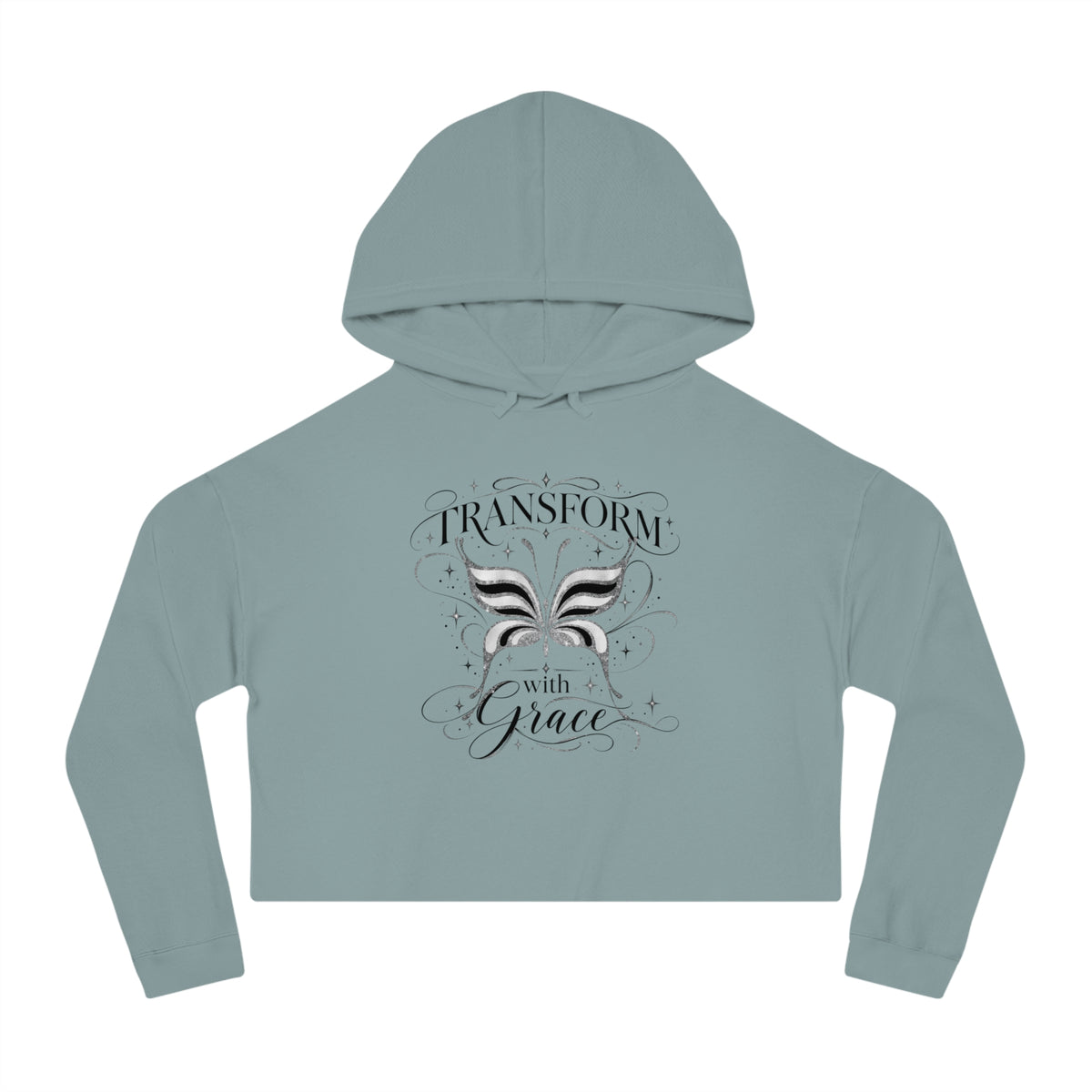 Transform With Grace Crop Hoodie