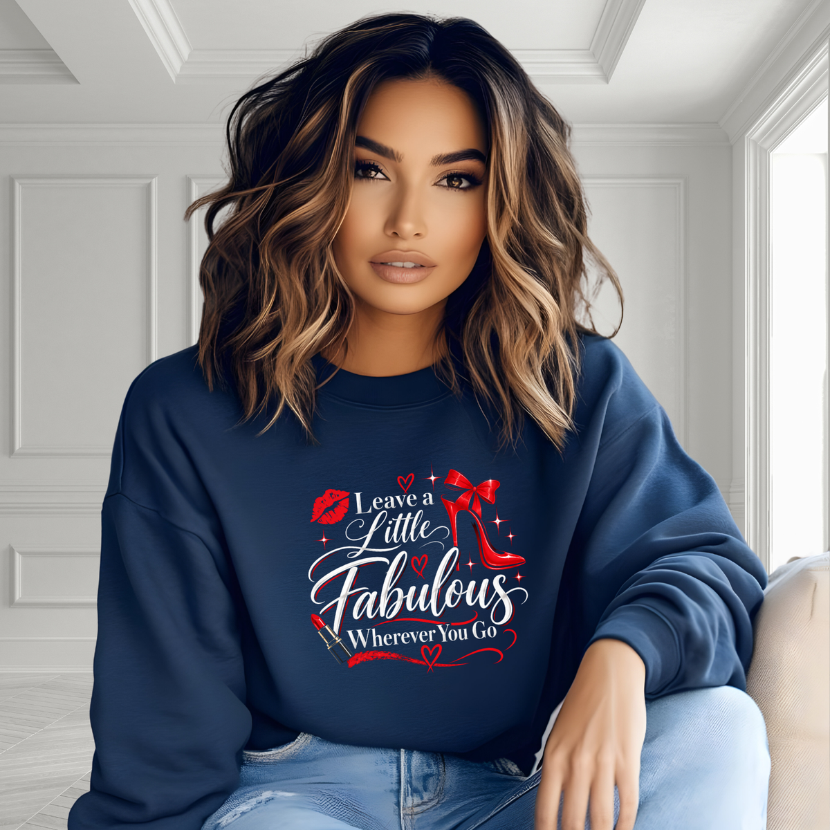 Leave A Little Fabulous Wherever You Go Crewneck Sweatshirt