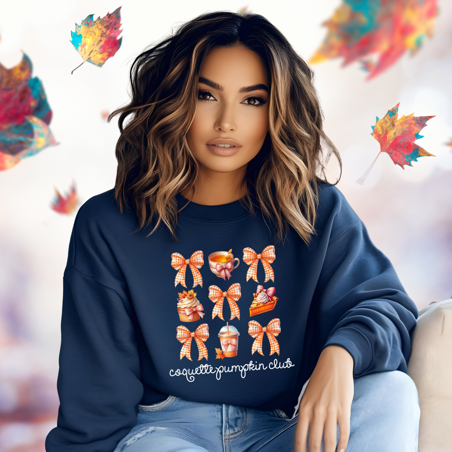 Coquette Pumpkin Club Crewneck Sweatshirt