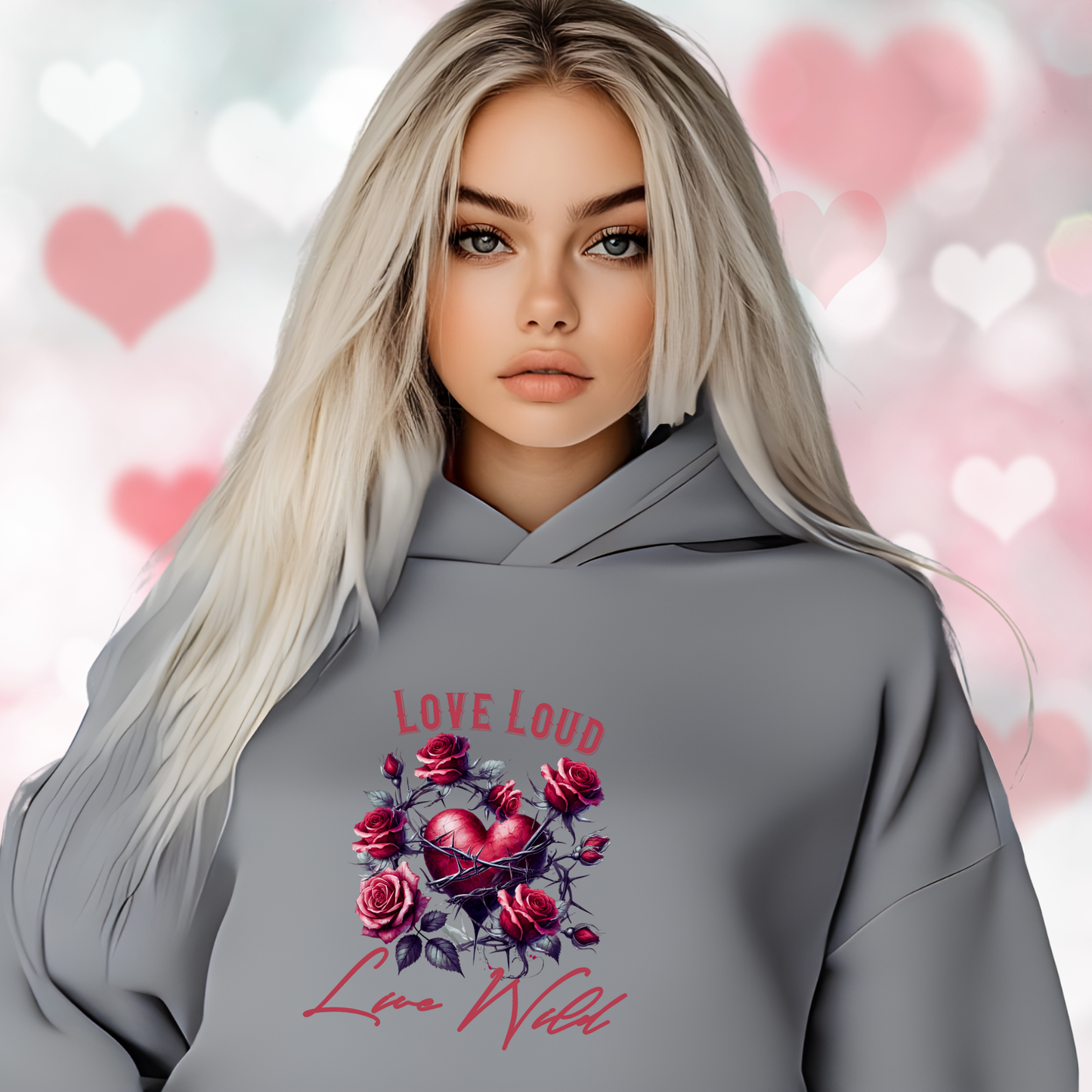 Love Loud Live Wild Crop Hoodie