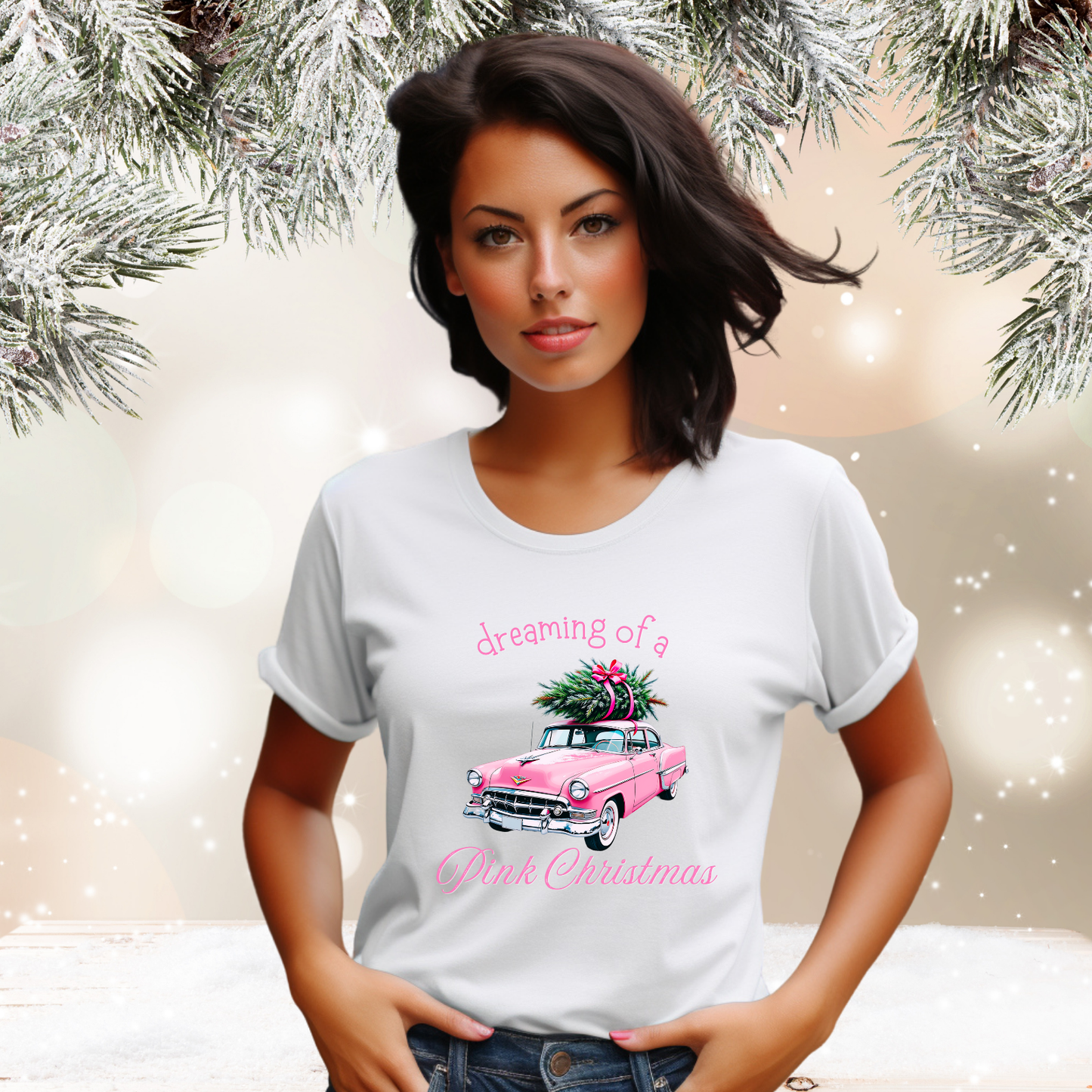 Dreaming Of A Pink Christmas T-Shirt