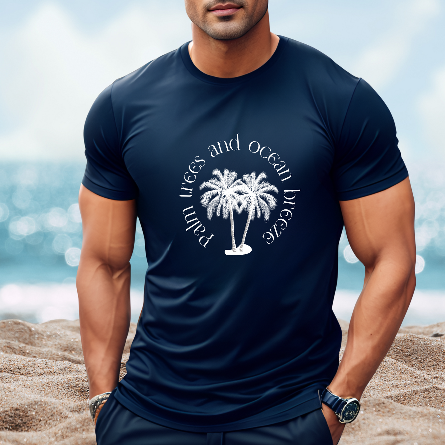 Palm Trees And Ocean Breeze T-Shirt