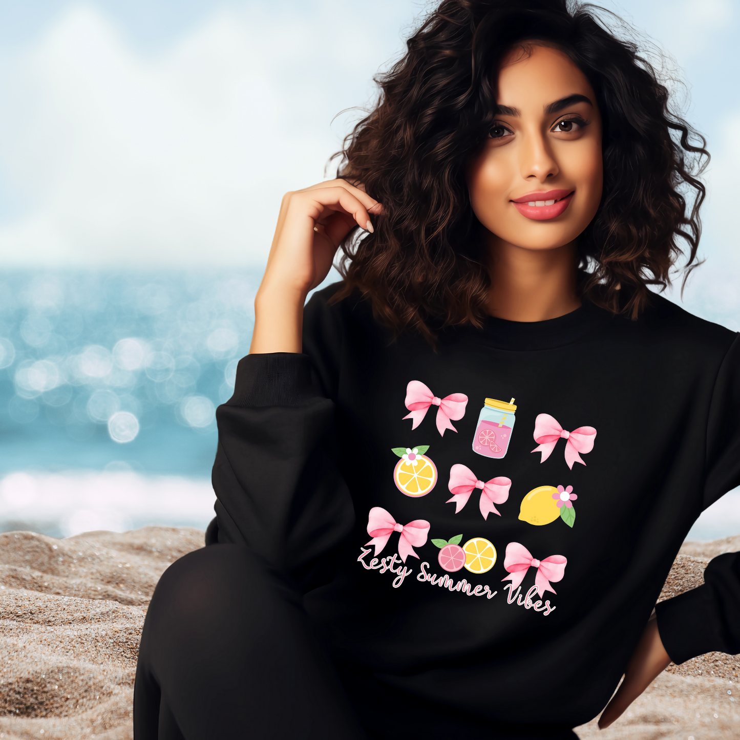 Zesty Summer Vibes Crewneck Sweatshirt