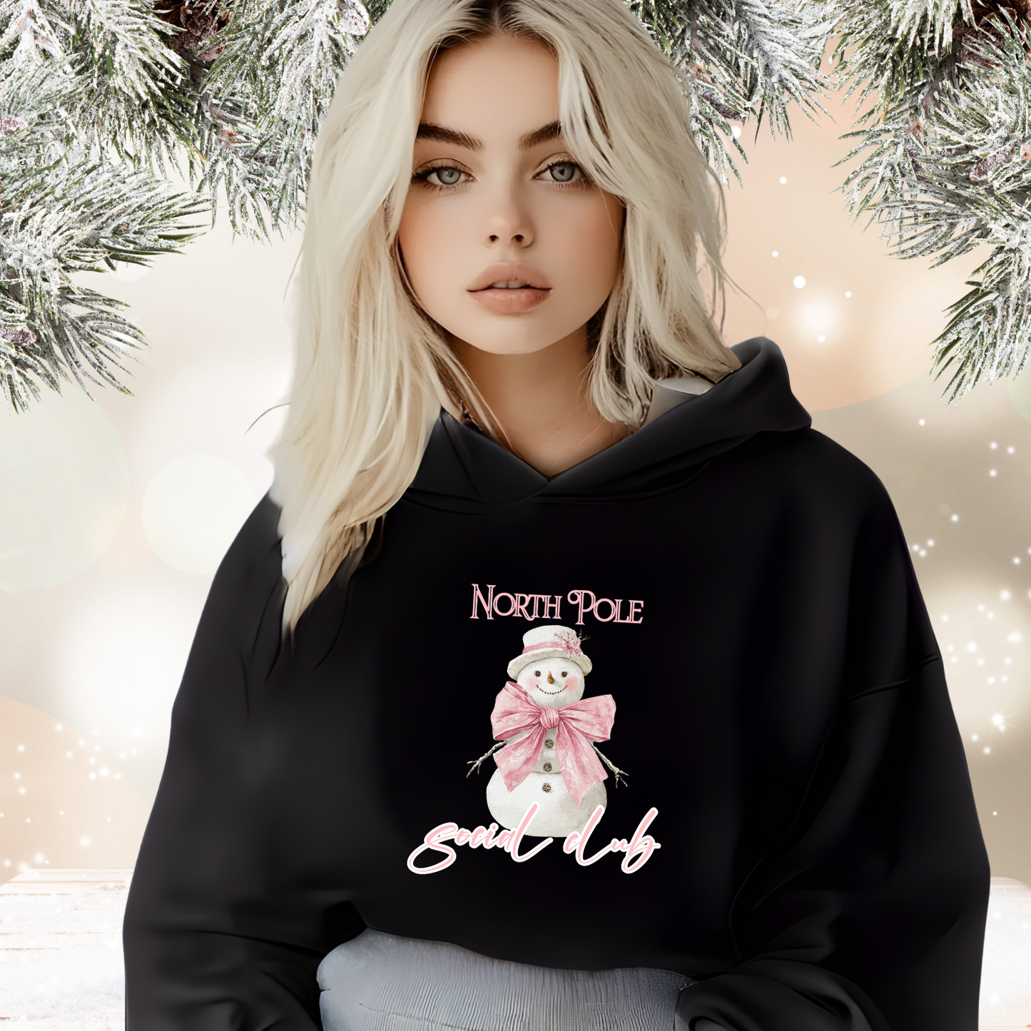 North Pole Social Club Crop Hoodie