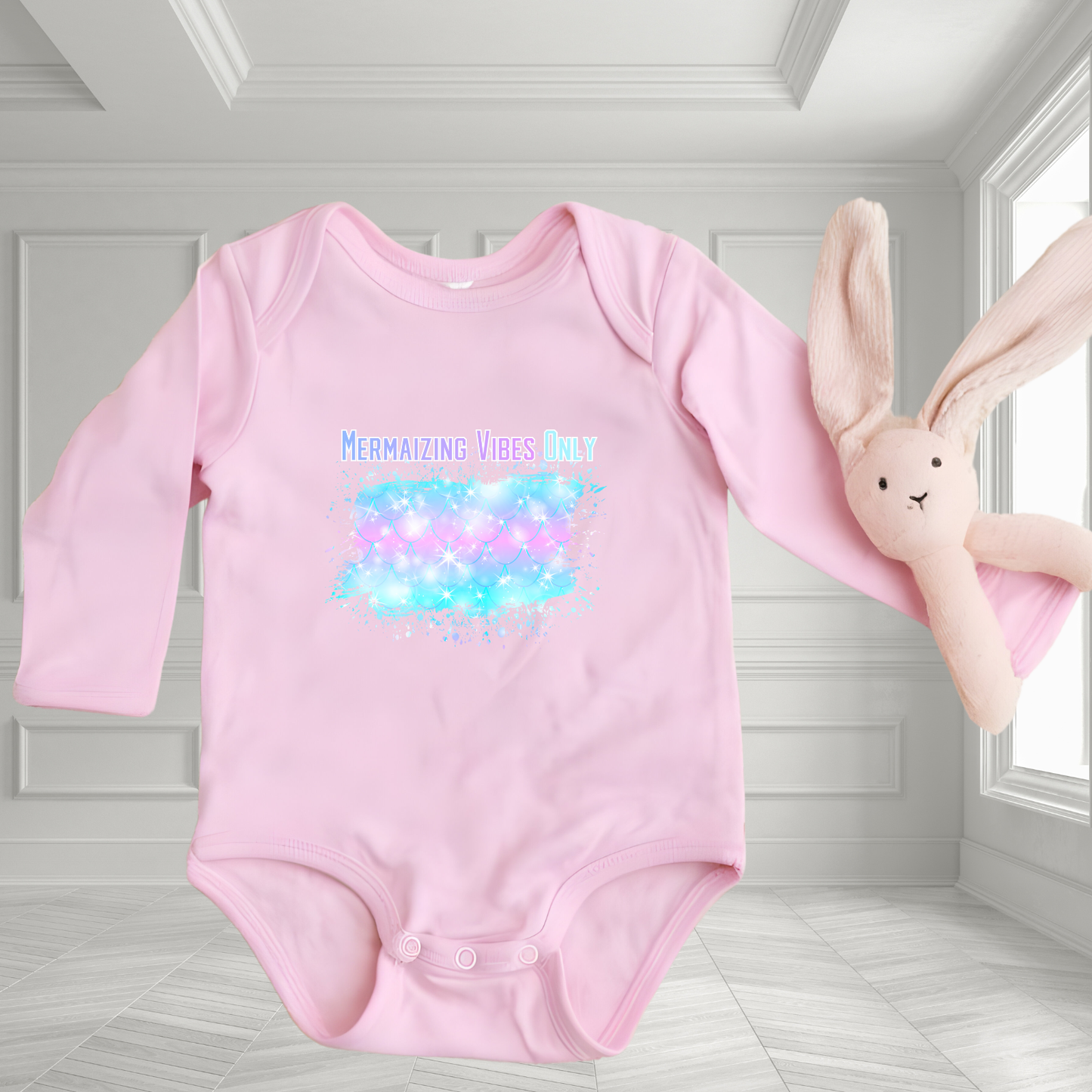 Mermaizing Vibes Only Infant Long Sleeve Onesie