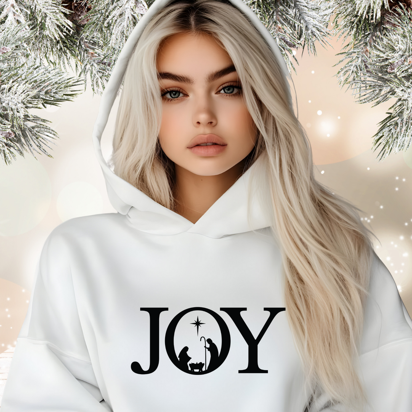 Christmas Joy Crop Hoodie
