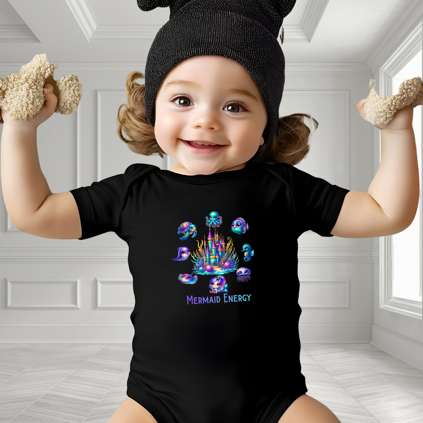 Mermaid Energy Infant Short Sleeve Onesie