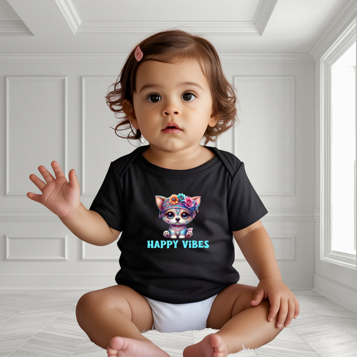 Happy Vibes Infant Short Sleeve Onesie