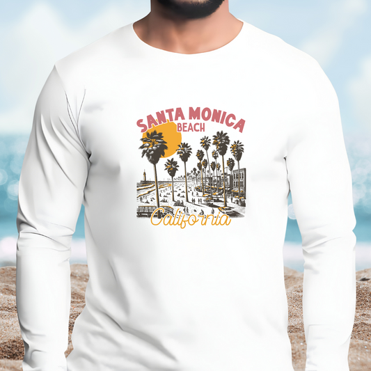 Santa Monica Beach Long Sleeve Tee