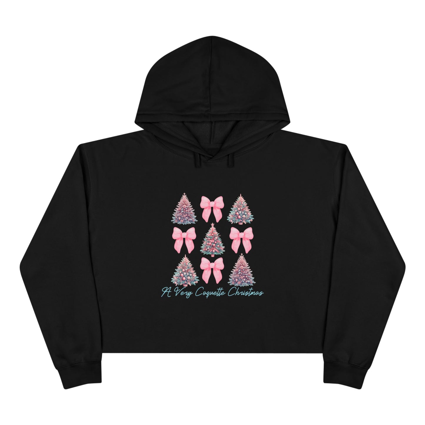 A Very Coquette Christmas Crop Hoodie