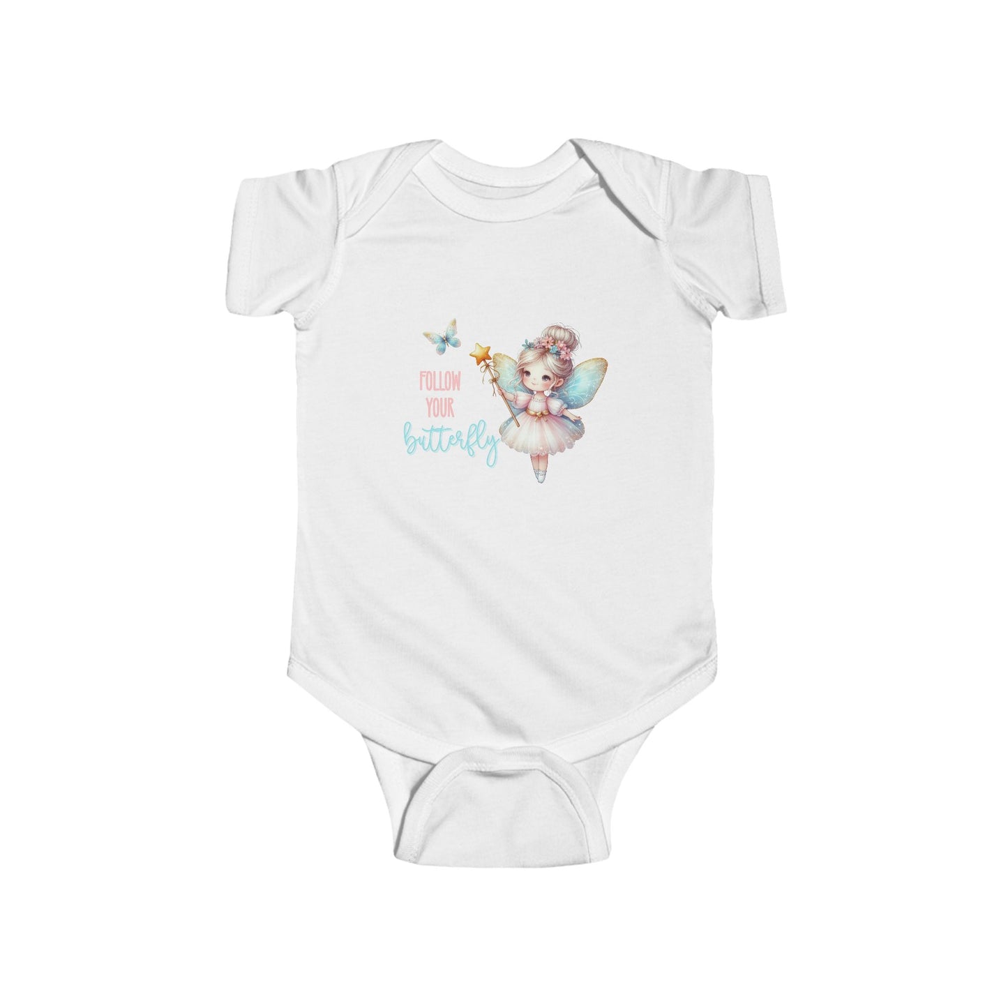 Follow Your Butterfly Infant Short Sleeve Onesie