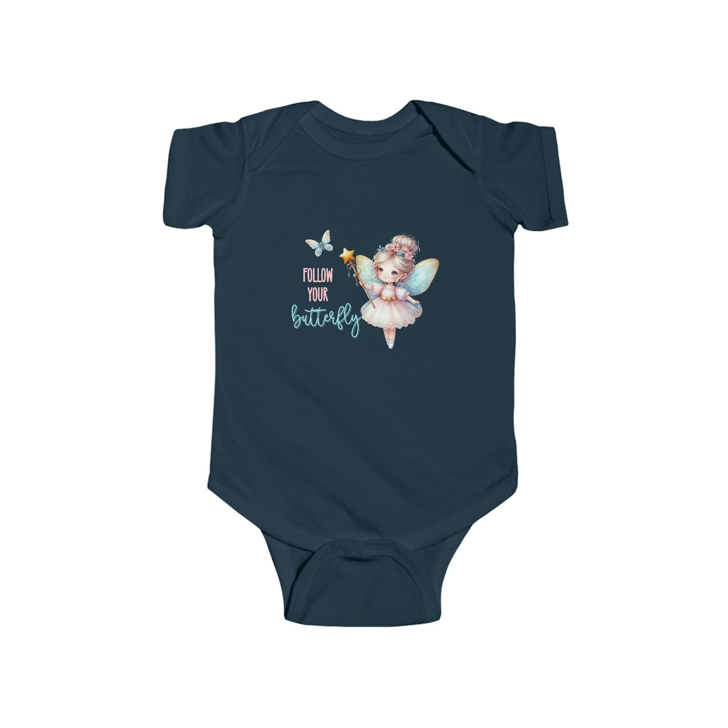 Follow Your Butterfly Infant Short Sleeve Onesie