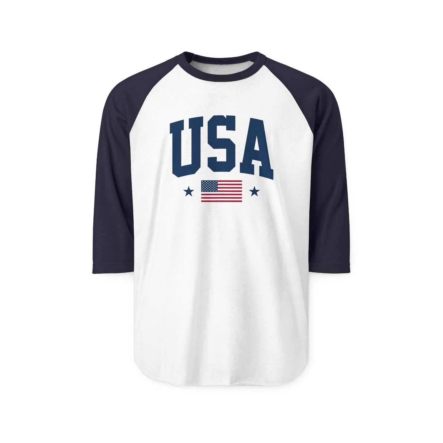 USA Flag Baseball Tee