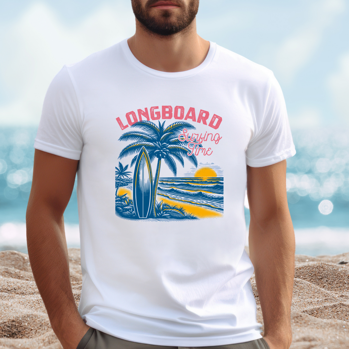 Longboard Surfing T-Shirt