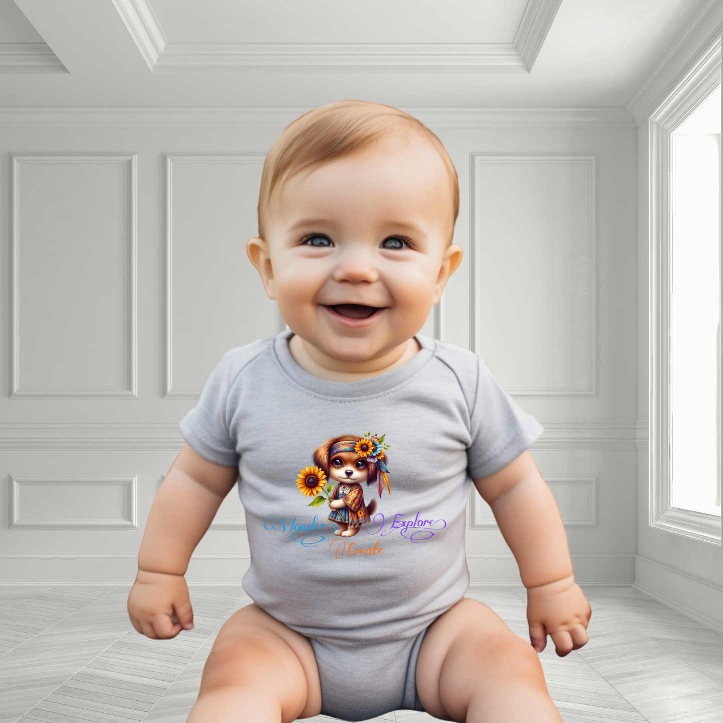 Wonder, Explore, Create Infant Short Sleeve Onesie