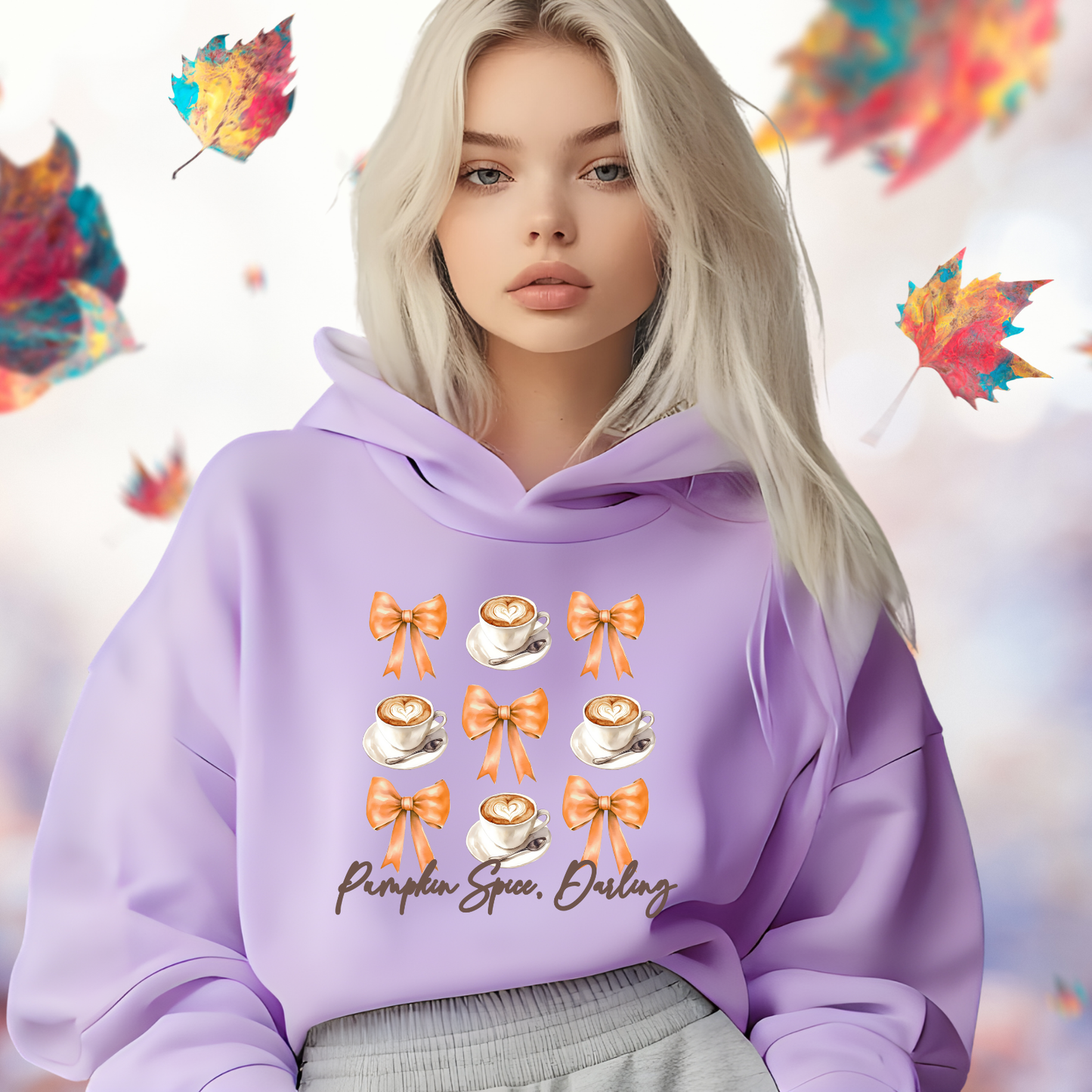 Pumpkin Spice, Darling Crop Hoodie