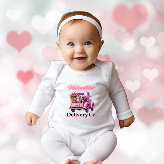 Valentine Delivery Co. Infant Long Sleeve Onesie