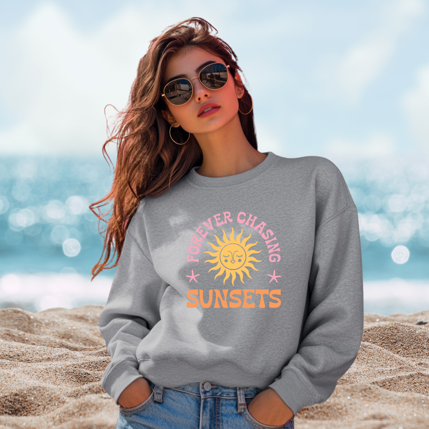 Forever Chasing Sunsets Crewneck Sweatshirt