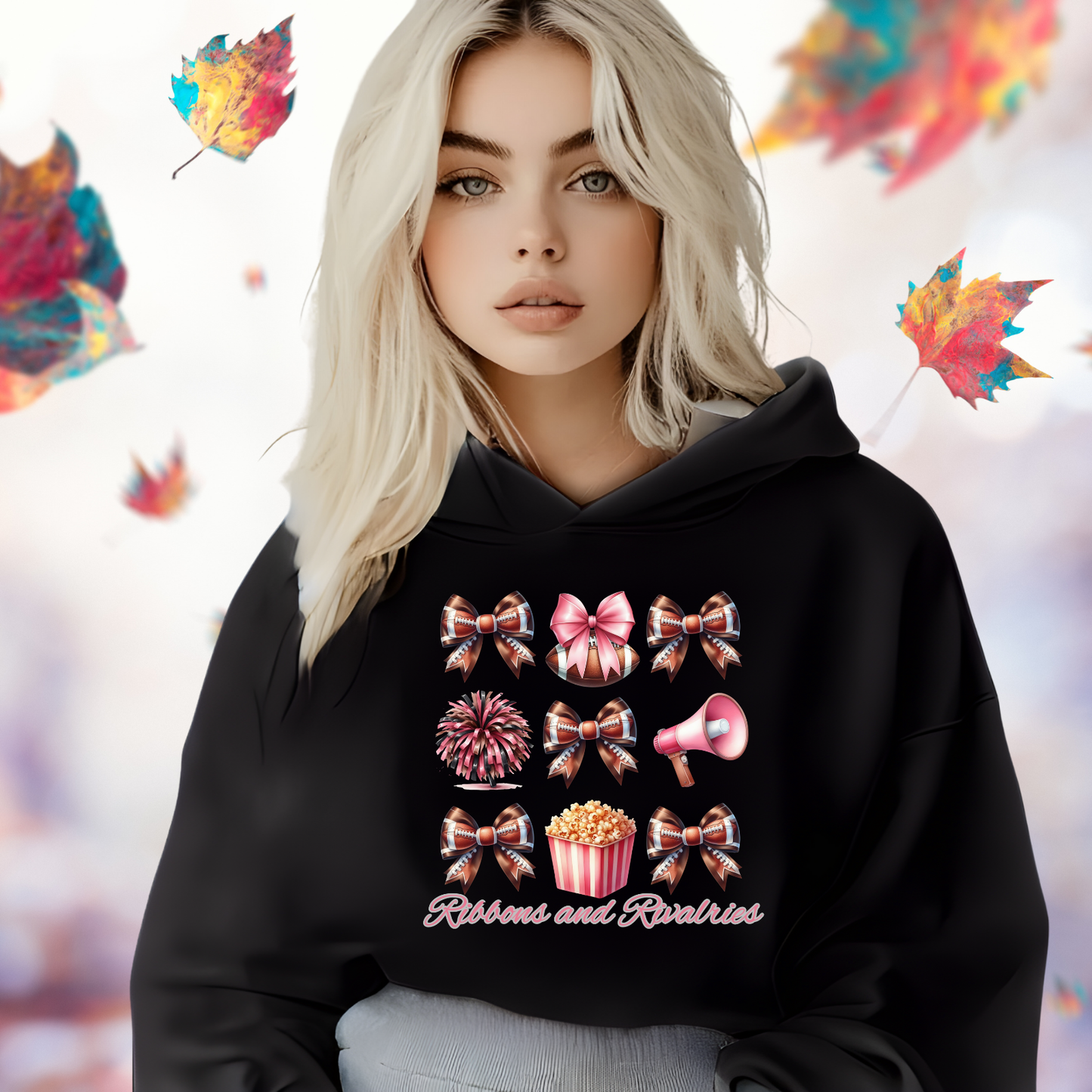 Ribbons & Rivalries Crop Hoodie