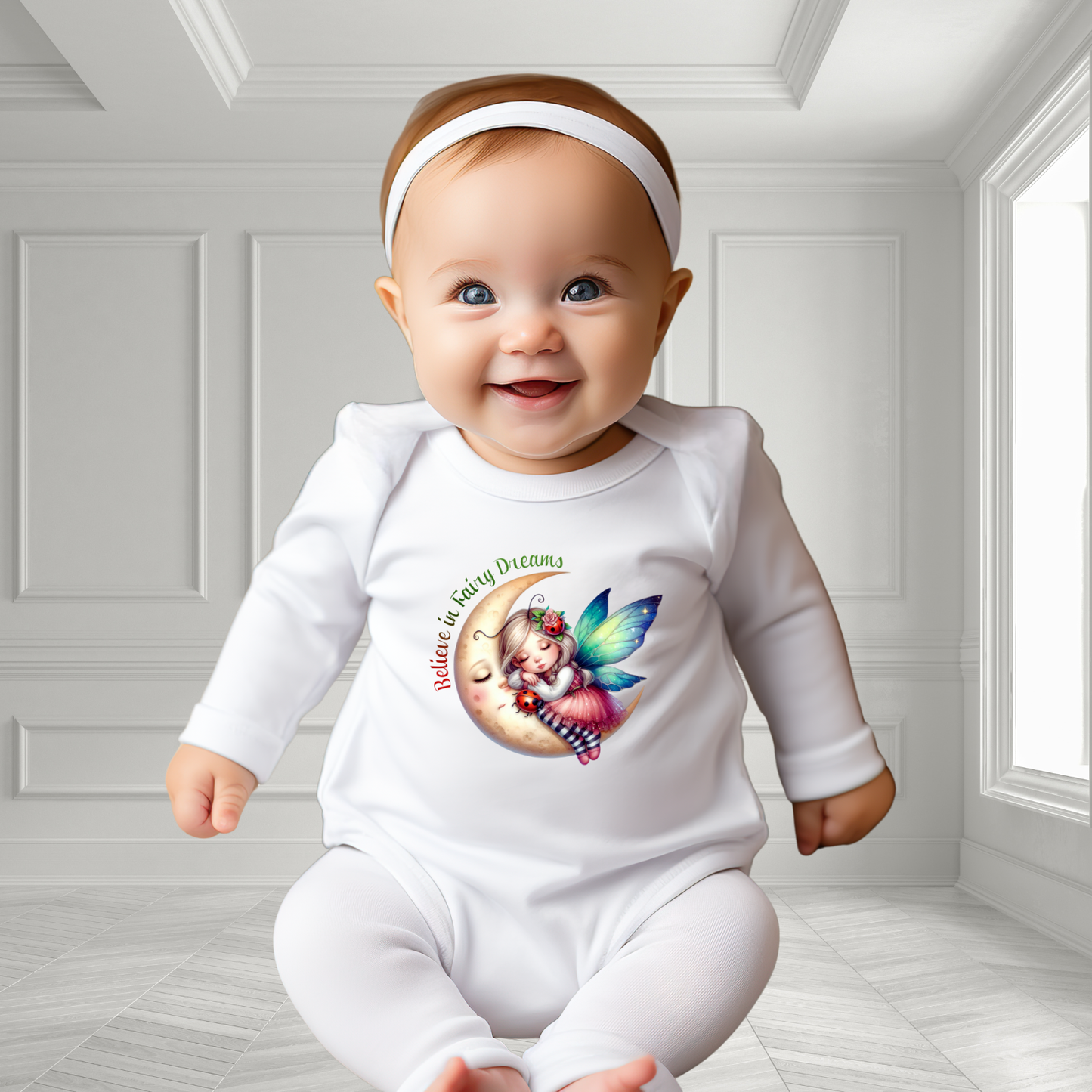 Believe In Fairy Dreams Infant Long Sleeve Onesie