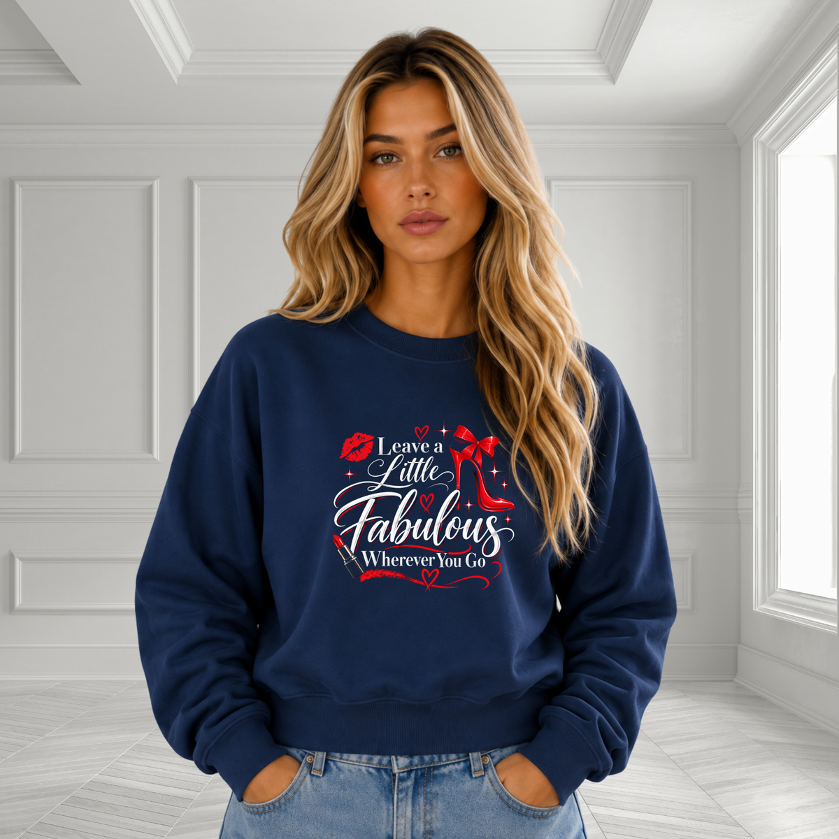 Leave A Little Fabulous Wherever You Go Crewneck Sweatshirt