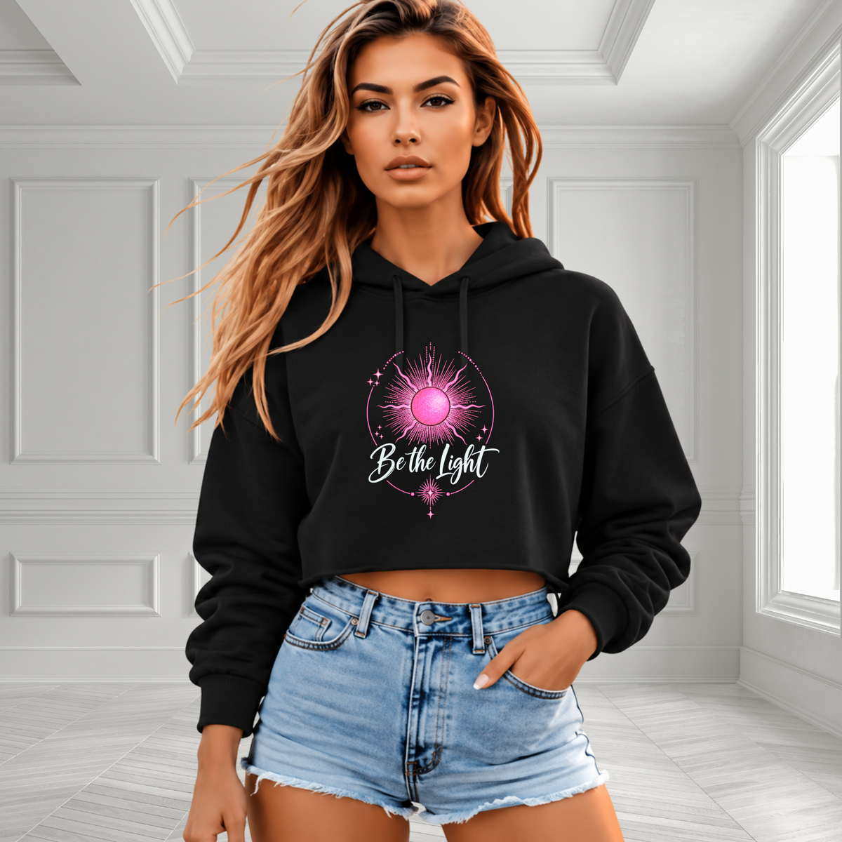 Be The Light Crop Hoodie
