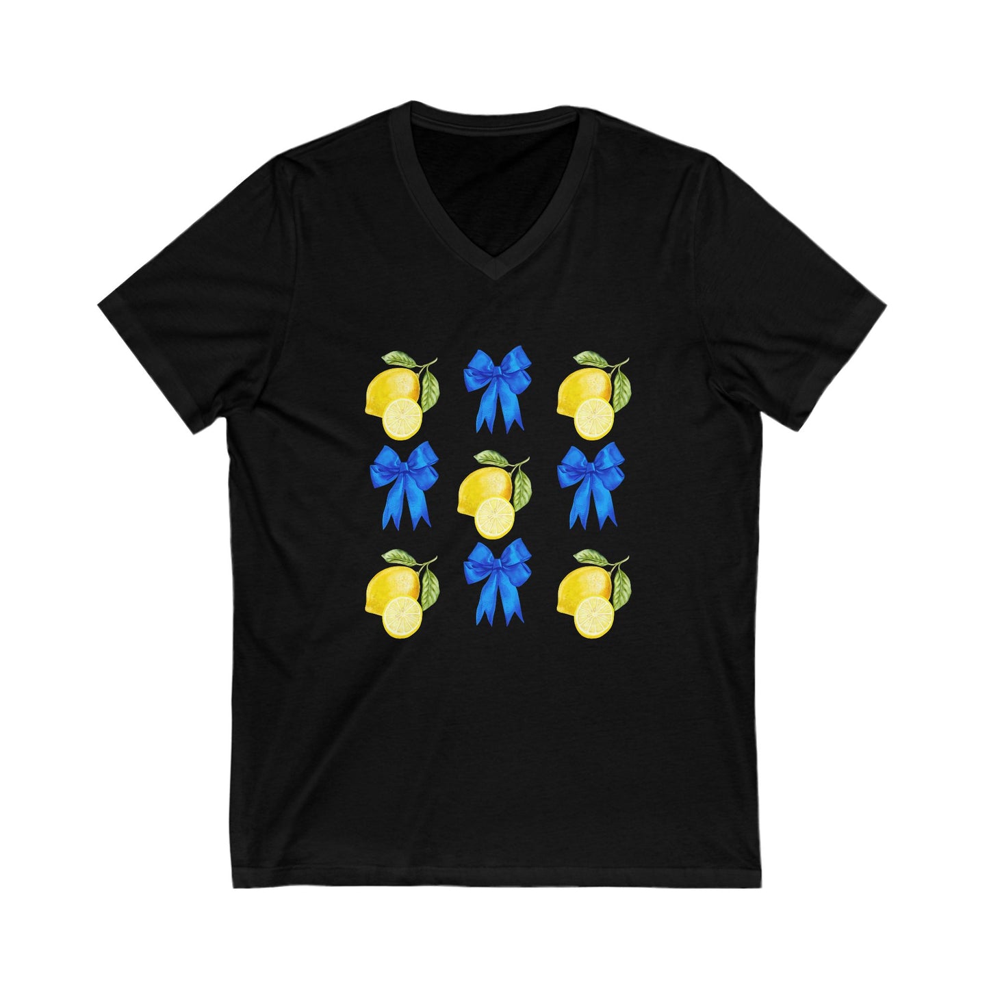 Lemons And Bows V-Neck Tee