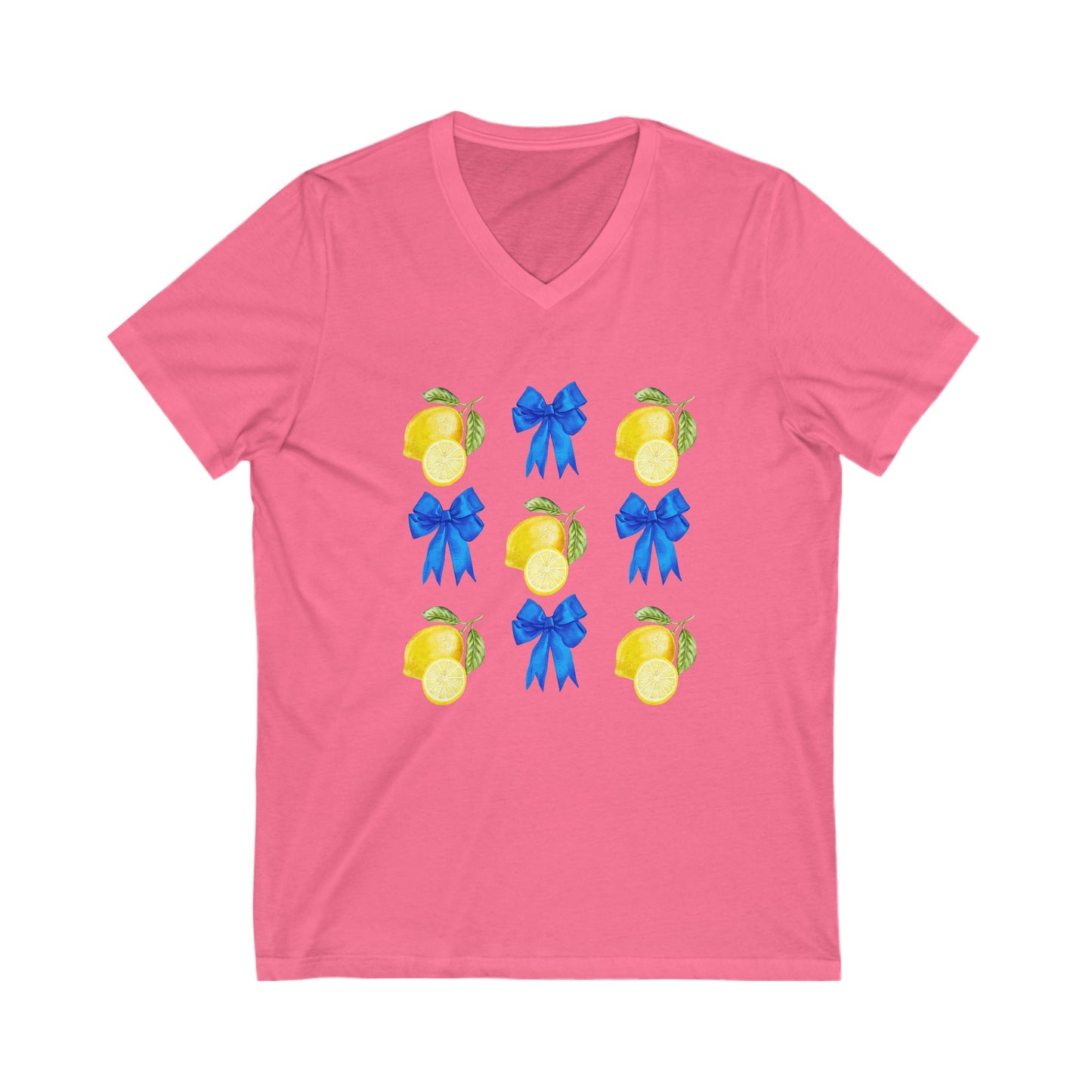 Lemons And Bows V-Neck Tee