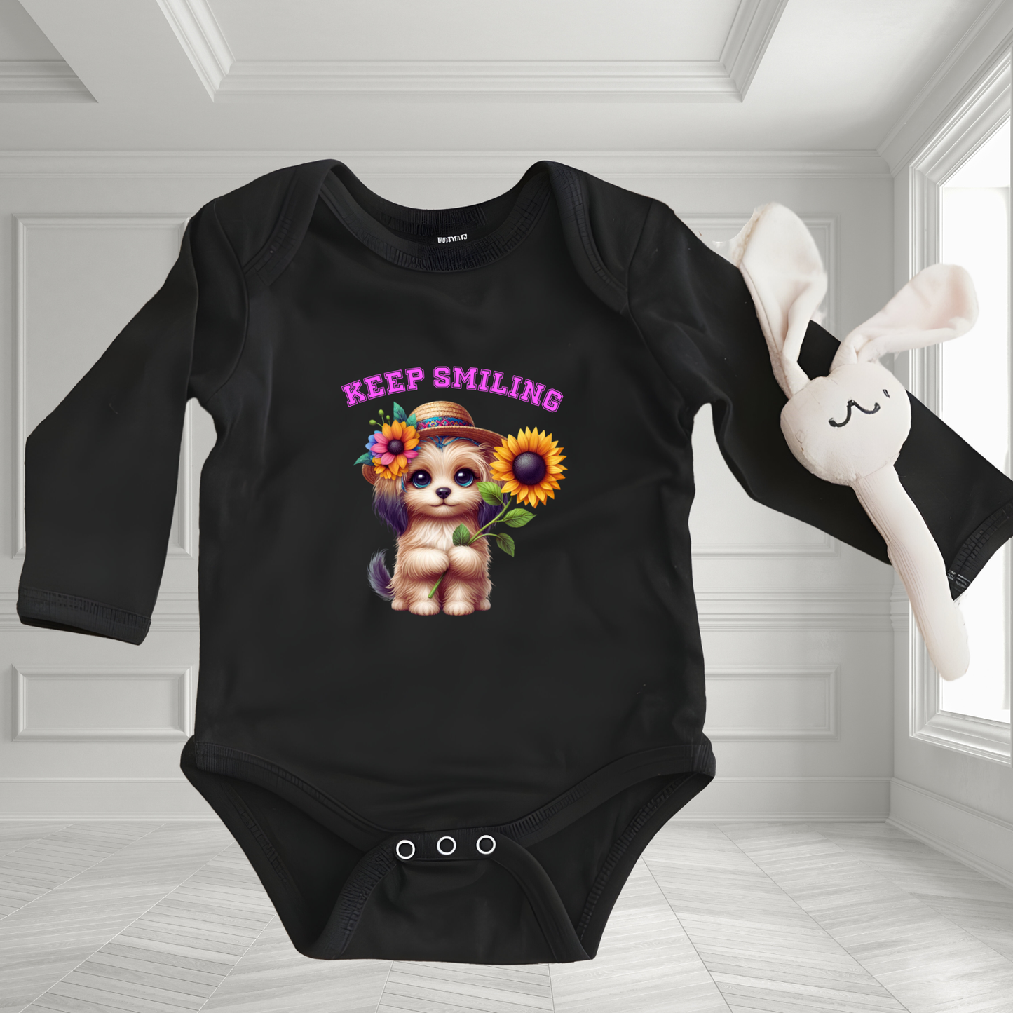 Keep Smiling Infant Long Sleeve Onesie