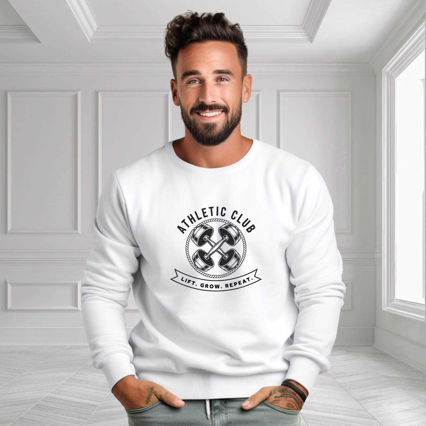 Lift. Grow. Repeat. Crewneck Sweatshirt