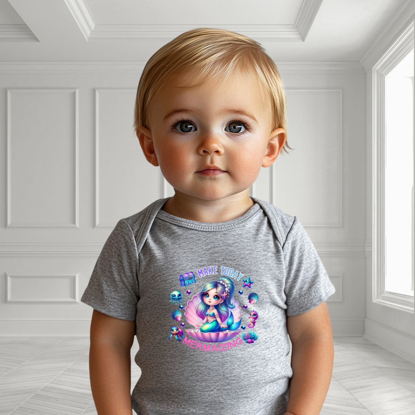 Make Today Mermaizing Infant Short Sleeve Onesie