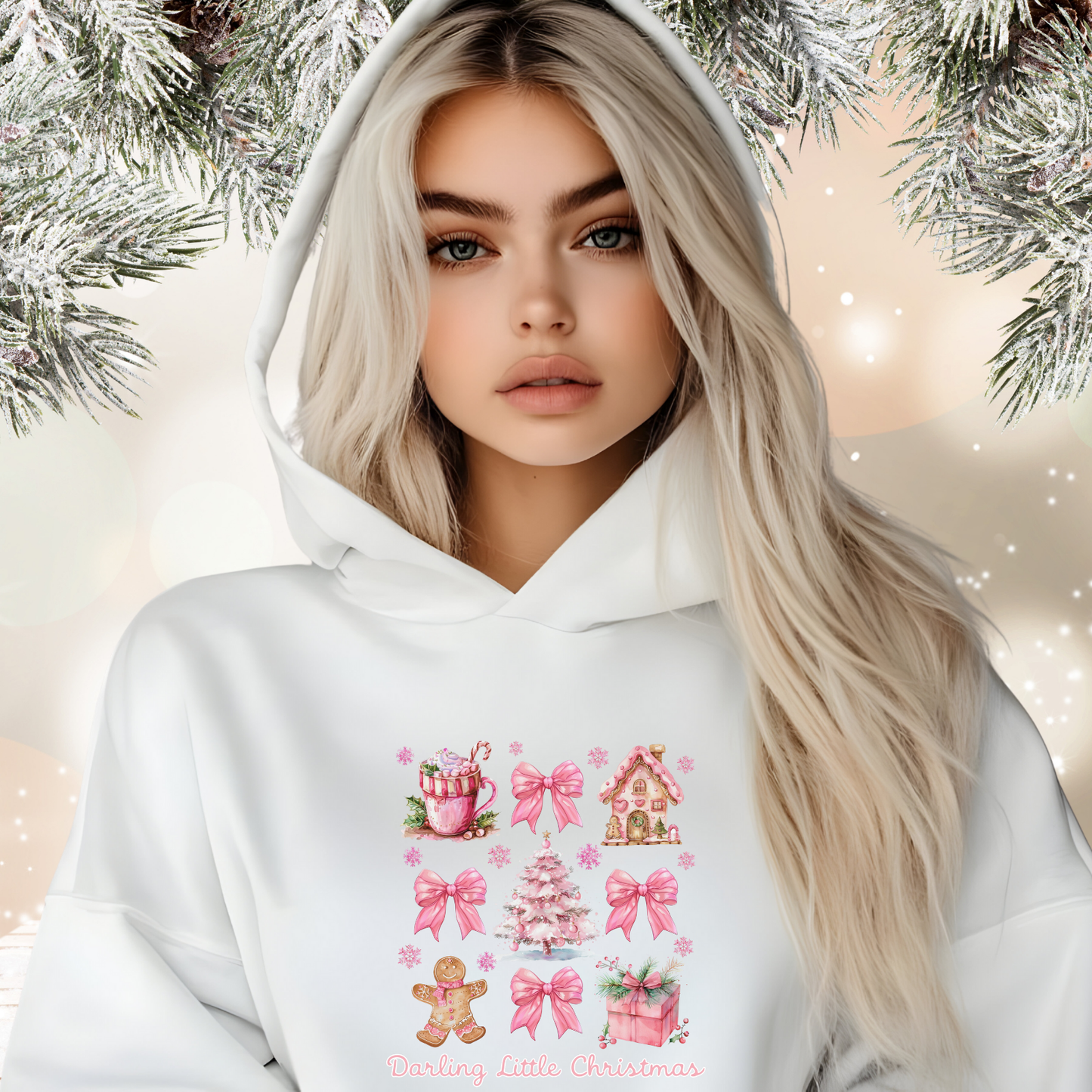 Darling Little Christmas Crop Hoodie