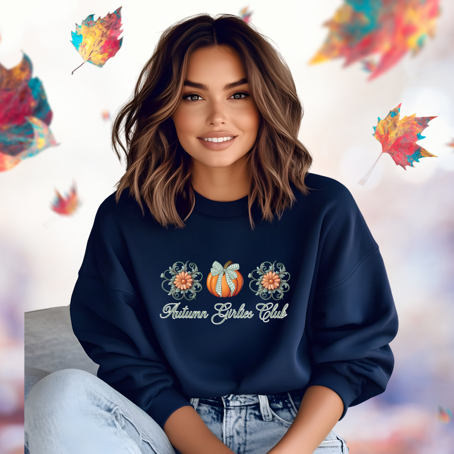 Autumn Girlies Club Crewneck Sweatshirt