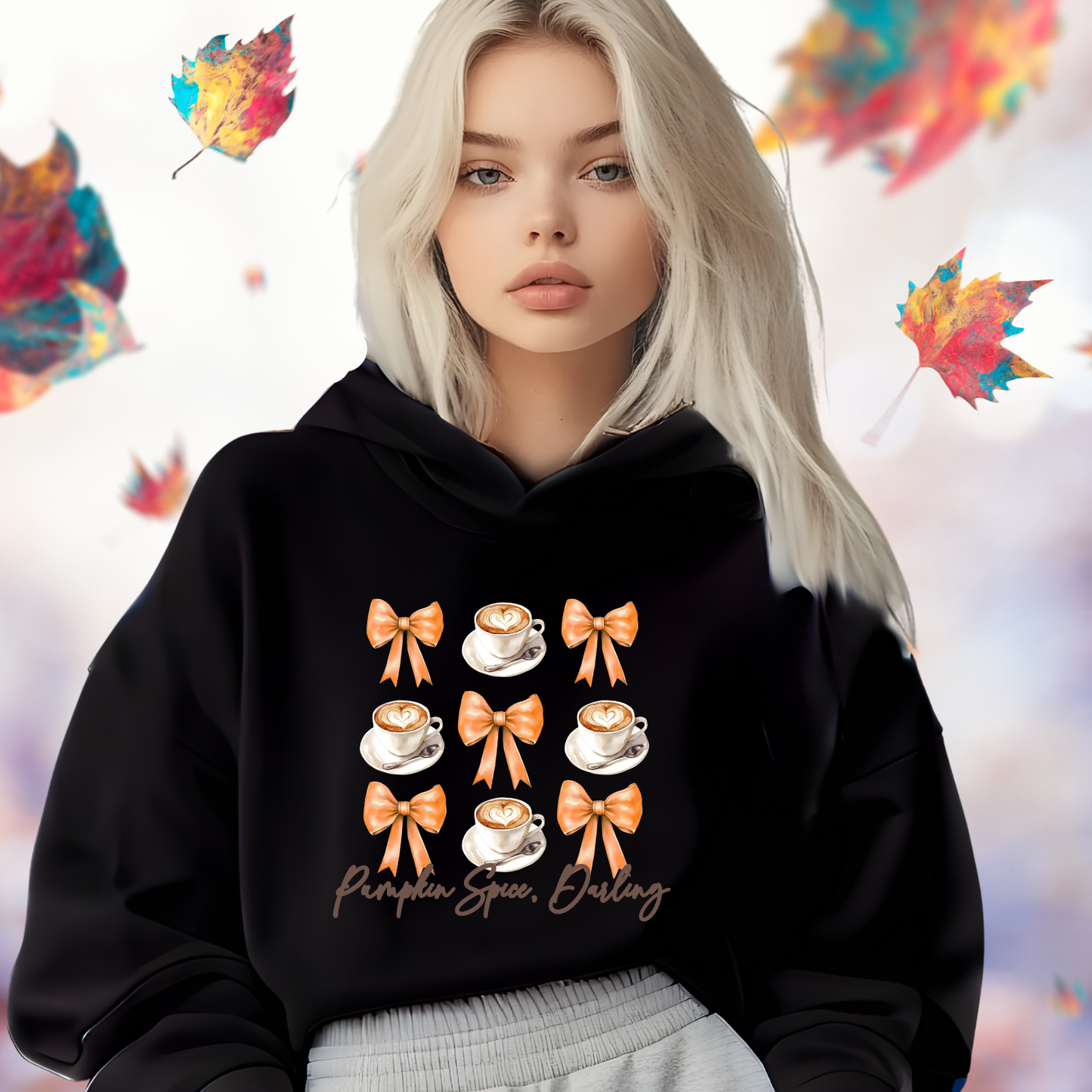 Pumpkin Spice, Darling Crop Hoodie