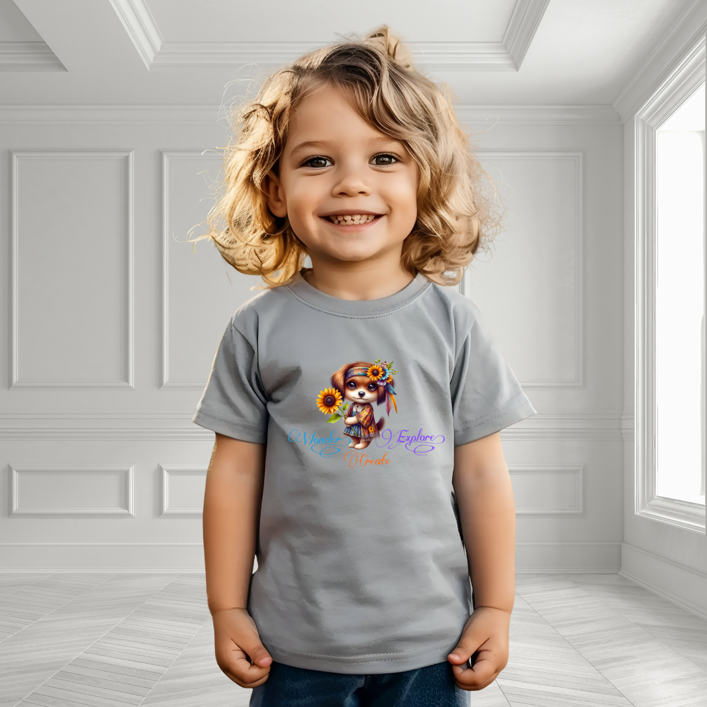 Wonder, Explore, Create Toddler T-Shirt