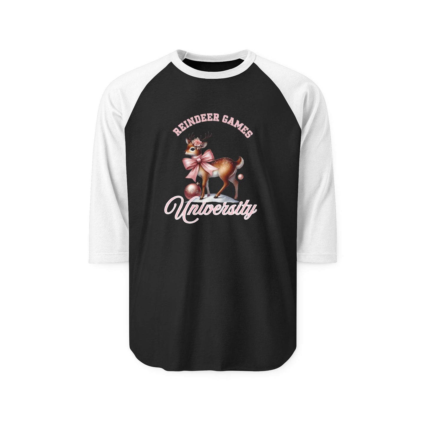 Reindeer Games University Baseball Tee