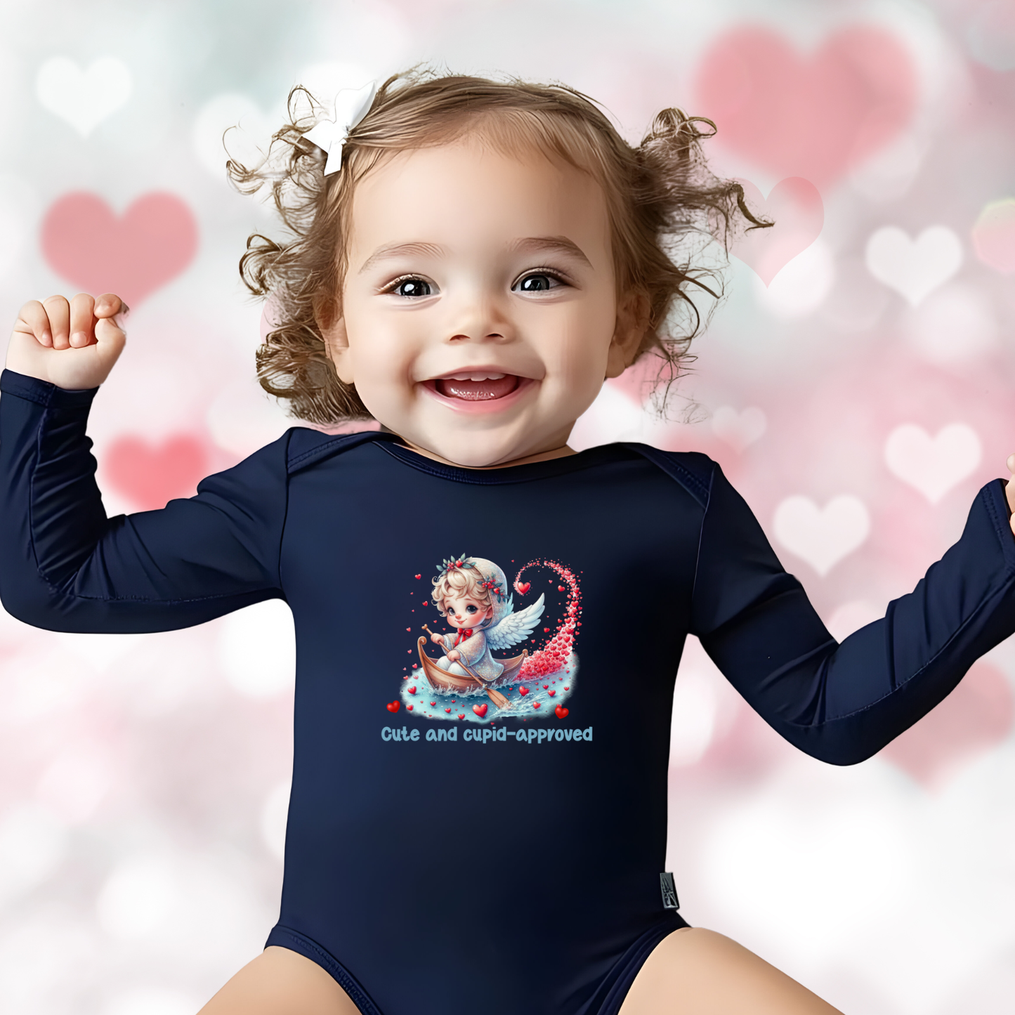 Cute And Cupid Approved Infant Long Sleeve Onesie