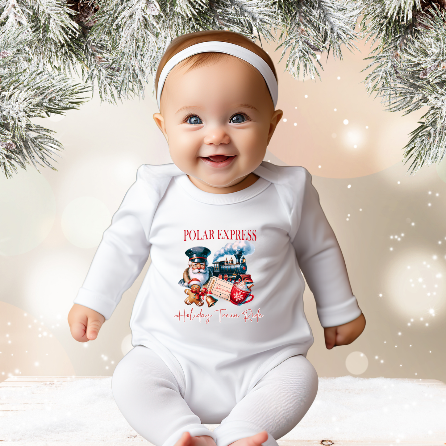 Polar Express Infant Long Sleeve Onesie