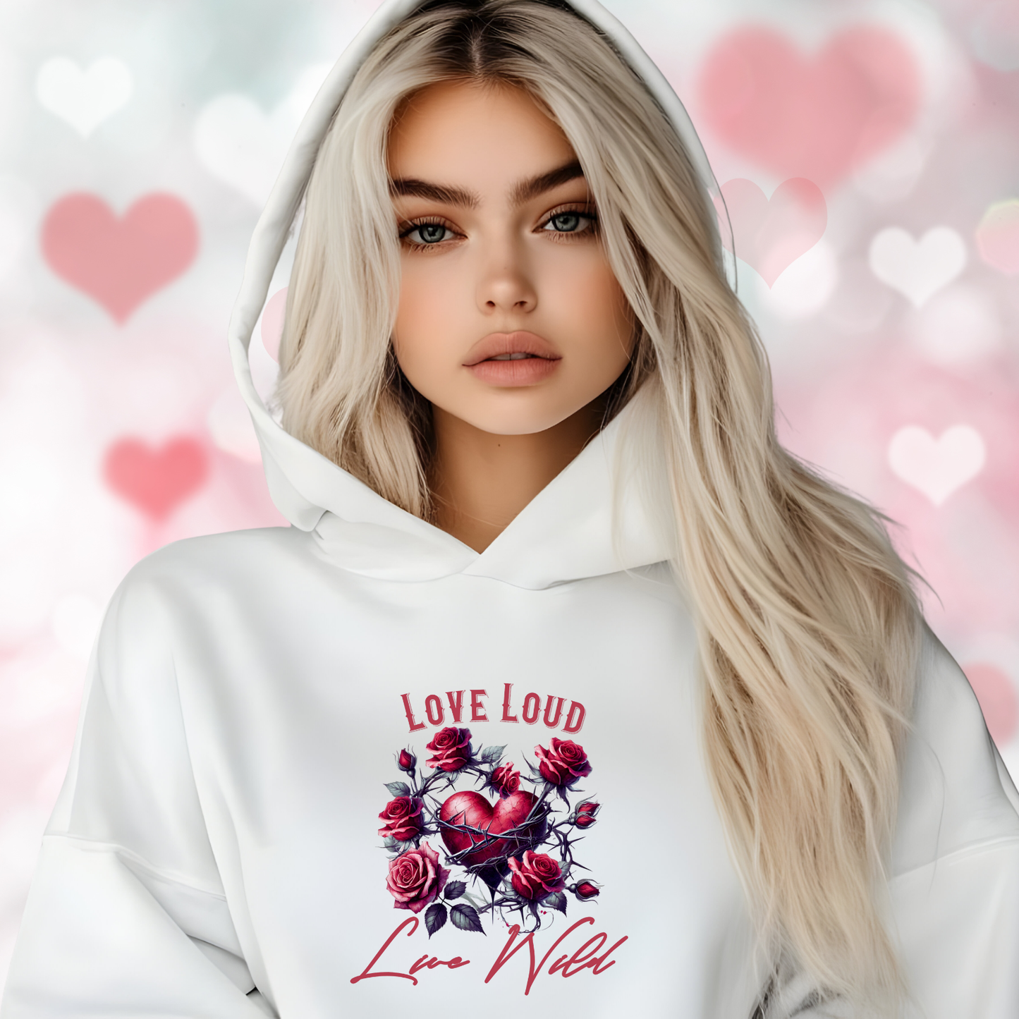 Love Loud Live Wild Crop Hoodie