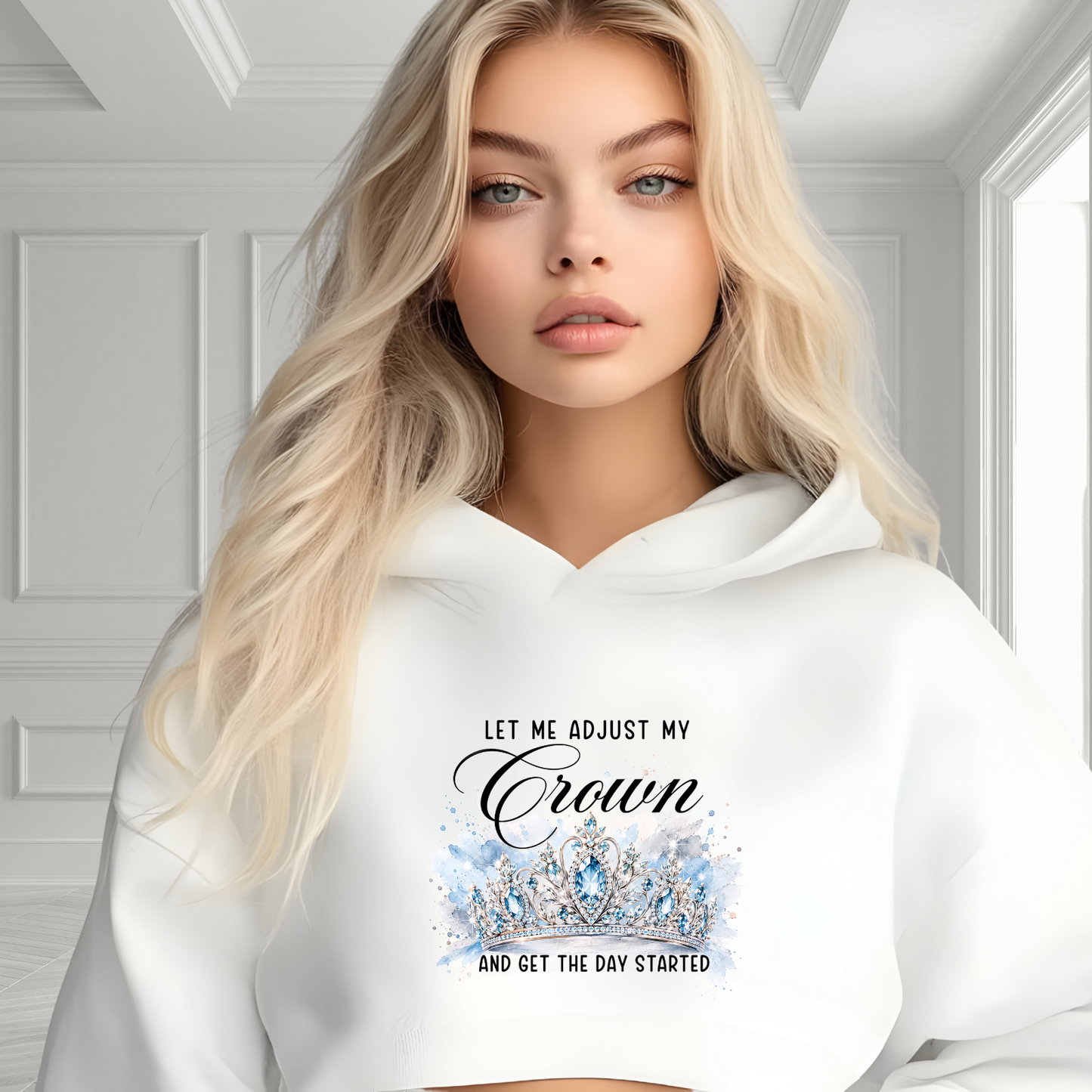 Let Me Adjust My Crown Crop Hoodie
