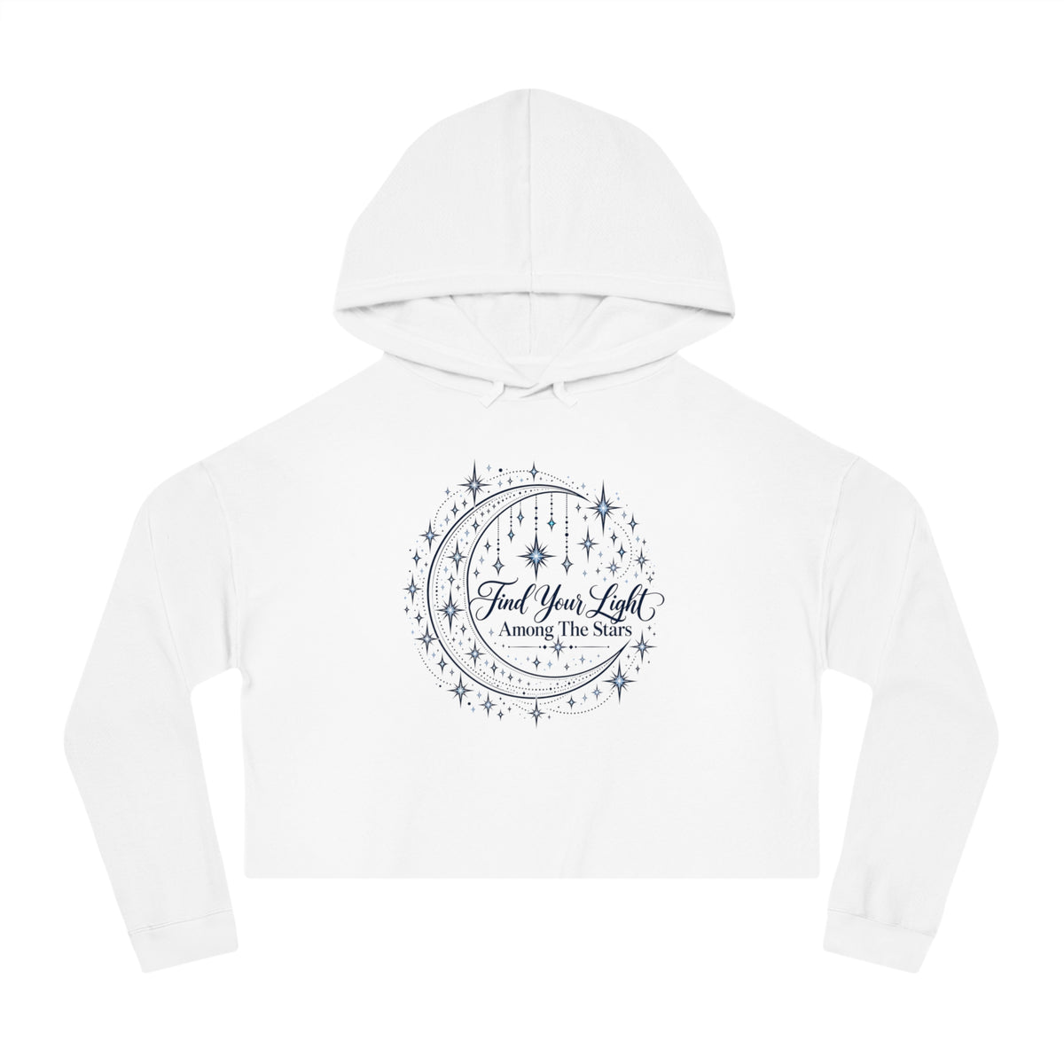 Find Your Light Among The Stars Crop Hoodie