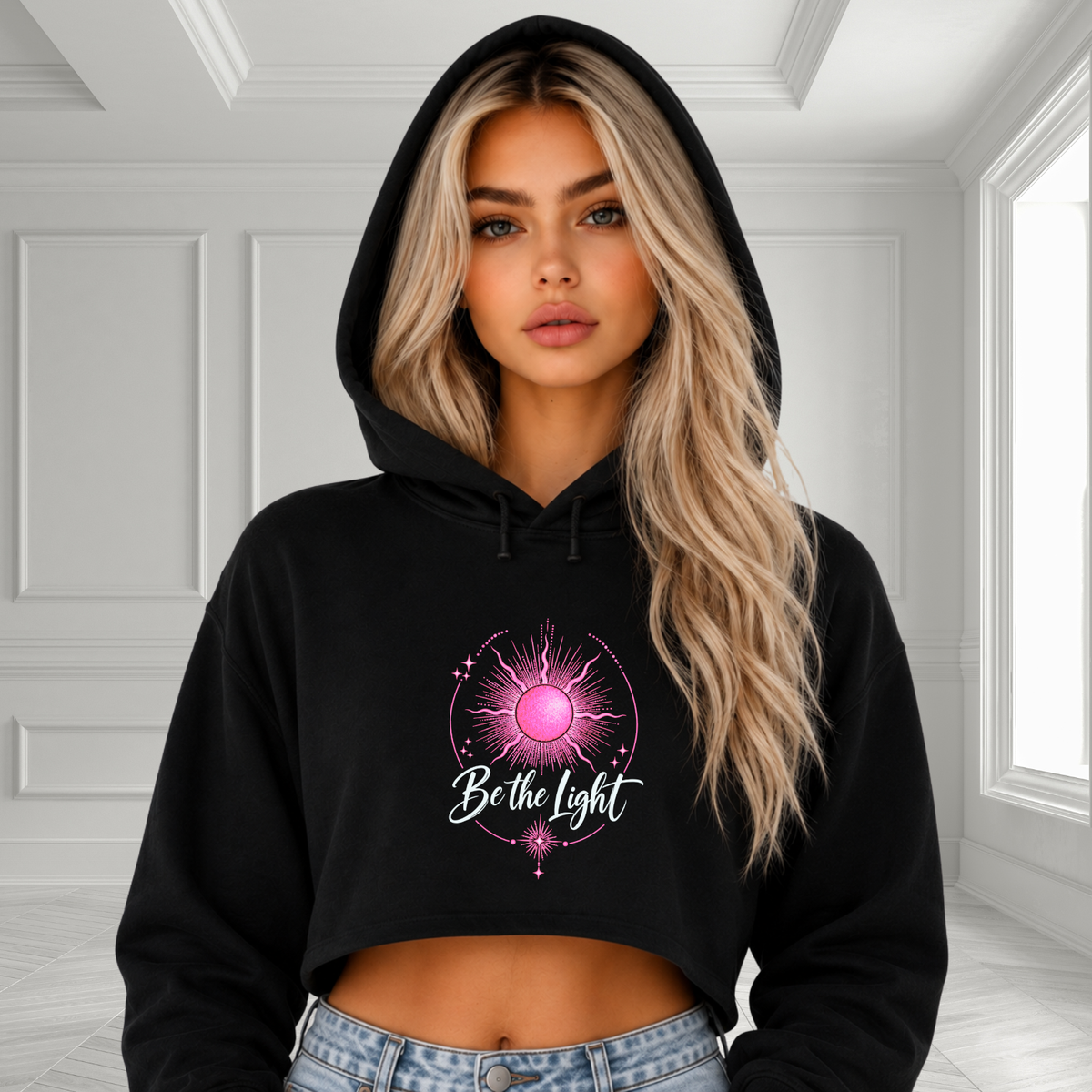 Be The Light Crop Hoodie