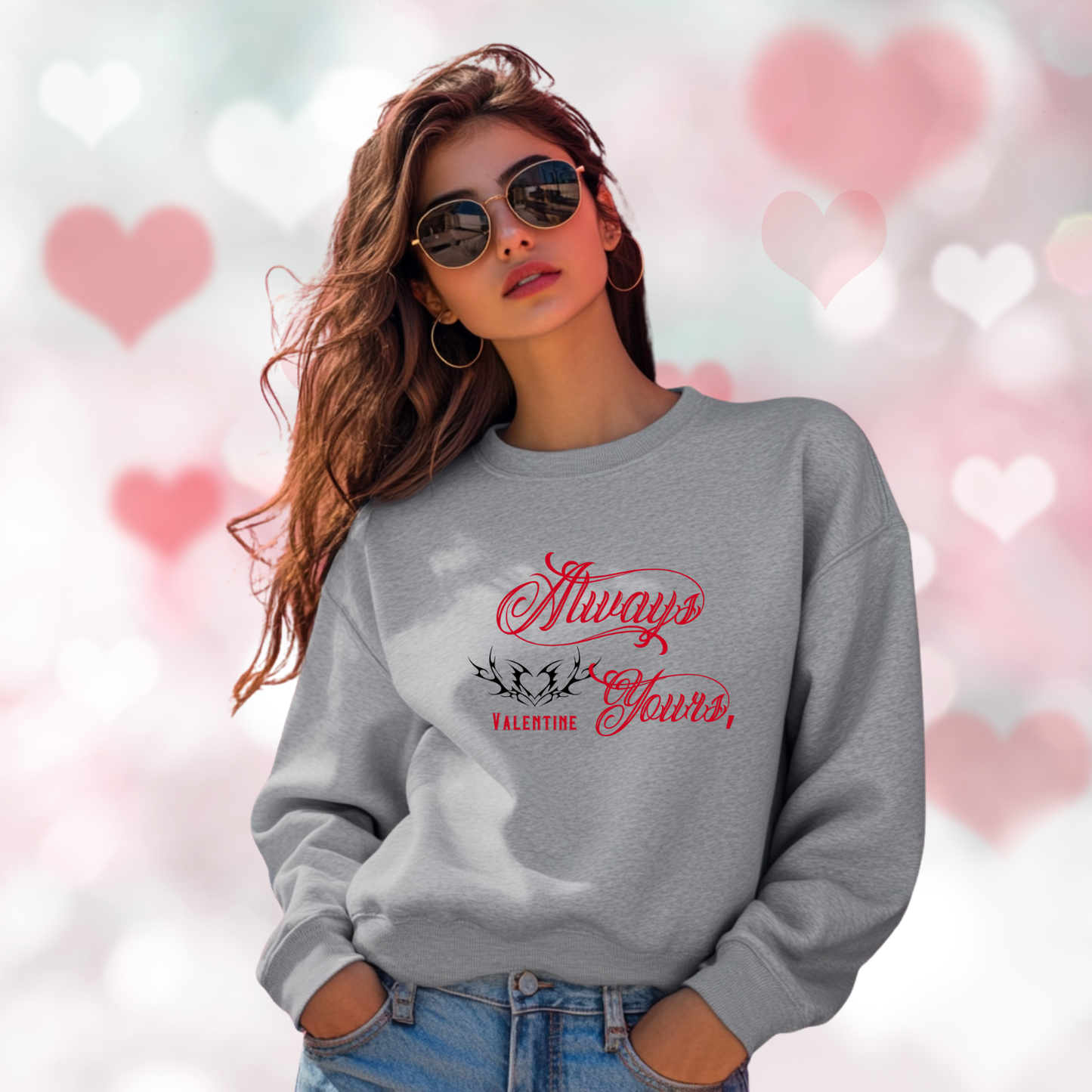 Always Yours, Valentine Crewneck Sweatshirt