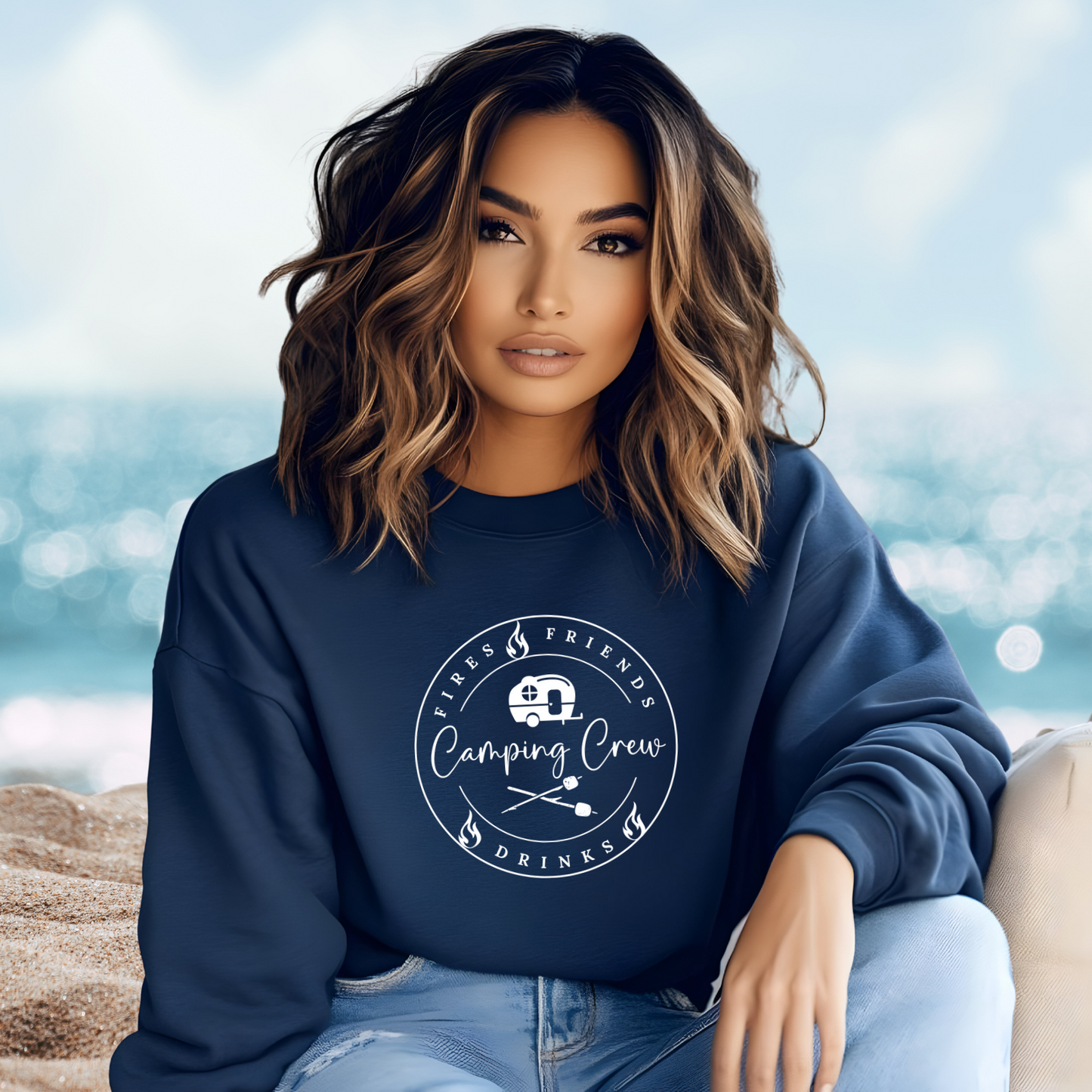 Camping Crew Crewneck Sweatshirt